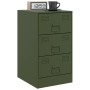 Olivgrüner Nachttisch aus Stahl, 34,5 x 39 x 62 cm von vidaXL, Nachttische - Ref: Foro24-841783, Preis: 108,32 €, Rabatt: %