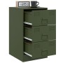 Mesita de noche acero verde oliva 34,5x39x62 cm de vidaXL, Mesitas de noche - Ref: Foro24-841783, Precio: 108,26 €, Descuento: %