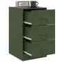 Mesita de noche acero verde oliva 34,5x39x62 cm de vidaXL, Mesitas de noche - Ref: Foro24-841783, Precio: 106,94 €, Descuento: %