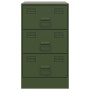 Olivgrüner Nachttisch aus Stahl, 34,5 x 39 x 62 cm von vidaXL, Nachttische - Ref: Foro24-841783, Preis: 108,32 €, Rabatt: %
