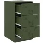 Olive green steel nightstand 34.5x39x62 cm by vidaXL, Nightstands - Ref: Foro24-841783, Price: 106,94 €, Discount: %