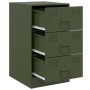 Olivgrüner Nachttisch aus Stahl, 34,5 x 39 x 62 cm von vidaXL, Nachttische - Ref: Foro24-841783, Preis: 108,32 €, Rabatt: %