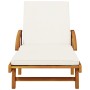 Sonnenliegen mit Kissen 2 Stück massives Akazienholz 200x68x83 cm von vidaXL, Liegen - Ref: Foro24-3206372, Preis: 428,22 €, ...