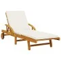 Sonnenliegen mit Kissen 2 Stück massives Akazienholz 200x68x83 cm von vidaXL, Liegen - Ref: Foro24-3206372, Preis: 460,18 €, ...