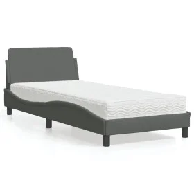Bed with dark gray fabric mattress 80x200 cm by vidaXL, Beds and slatted bases - Ref: Foro24-3208285, Price: 240,61 €, Discou...
