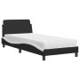 Bett mit schwarz-weißer Kunstledermatratze 90x200 cm von vidaXL, Betten und Lattenroste - Ref: Foro24-3208342, Preis: 238,04 ...