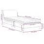 Bed with black and white synthetic leather mattress 90x200 cm by vidaXL, Beds and slatted bases - Ref: Foro24-3208342, Price:...