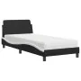 Cama con colchón cuero sintético negro y blanco 80x200 cm de vidaXL, Camas y somieres - Ref: Foro24-3208302, Precio: 215,54 €...