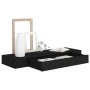 Floating wall shelf with black drawer 80x25x8 cm by vidaXL, Shelves and shelves - Ref: Foro24-288206, Price: 56,30 €, Discoun...