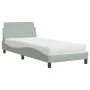 Bed with light gray velvet mattress 80x200 cm by vidaXL, Beds and slatted bases - Ref: Foro24-3208291, Price: 236,23 €, Disco...