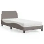 Bed with taupe gray fabric mattress 90x200 cm by vidaXL, Beds and slatted bases - Ref: Foro24-3208328, Price: 296,30 €, Disco...