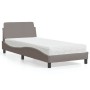 Bett mit taupegrauer Stoffmatratze 90x200 cm von vidaXL, Betten und Lattenroste - Ref: Foro24-3208328, Preis: 273,28 €, Rabat...