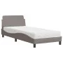 Bed with taupe gray fabric mattress 90x200 cm by vidaXL, Beds and slatted bases - Ref: Foro24-3208328, Price: 296,30 €, Disco...