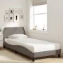 Bed with taupe gray fabric mattress 90x200 cm by vidaXL, Beds and slatted bases - Ref: Foro24-3208328, Price: 296,30 €, Disco...