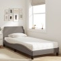 Bett mit taupegrauer Stoffmatratze 90x200 cm von vidaXL, Betten und Lattenroste - Ref: Foro24-3208328, Preis: 273,28 €, Rabat...
