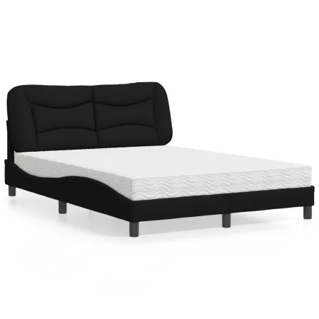 Cama con colchón tela negro 120x200 cm de vidaXL, Camas y somieres - Ref: Foro24-3208522, Precio: 349,01 €, Descuento: %