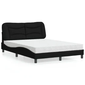 Bed with black fabric mattress 140x190 cm by vidaXL, Beds and slatted bases - Ref: Foro24-3208529, Price: 405,63 €, Discount: %