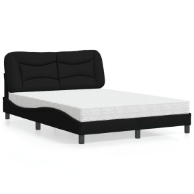 Bett mit schwarzer Stoffmatratze 140x190 cm von vidaXL, Betten und Lattenroste - Ref: Foro24-3208529, Preis: 412,30 €, Rabatt: %