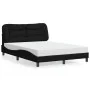 Cama con colchón tela negro 140x190 cm de vidaXL, Camas y somieres - Ref: Foro24-3208529, Precio: 405,36 €, Descuento: %