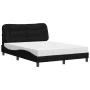 Cama con colchón tela negro 140x190 cm de vidaXL, Camas y somieres - Ref: Foro24-3208529, Precio: 405,36 €, Descuento: %