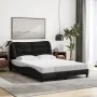 Cama con colchón tela negro 140x190 cm de vidaXL, Camas y somieres - Ref: Foro24-3208529, Precio: 405,36 €, Descuento: %