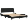 Cama con colchón tela negro 140x190 cm de vidaXL, Camas y somieres - Ref: Foro24-3208529, Precio: 412,30 €, Descuento: %