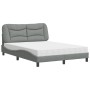 Cama con colchón tela gris claro 120x200 cm de vidaXL, Camas y somieres - Ref: Foro24-3208520, Precio: 360,91 €, Descuento: %