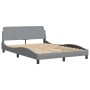 Bett mit hellgrauer Stoffmatratze 140x200 cm von vidaXL, Betten und Lattenroste - Ref: Foro24-3208534, Preis: 435,06 €, Rabat...