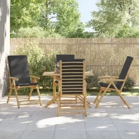 Klappbare Bistrostühle mit Kissen 4 Stück dunkelgrauer Bambus von vidaXL, Gartenstühle - Ref: Foro24-3208929, Preis: 427,19 €...