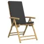 Klappbare Bistrostühle mit Kissen 4 Stück dunkelgrauer Bambus von vidaXL, Gartenstühle - Ref: Foro24-3208929, Preis: 427,13 €...