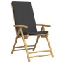 Klappbare Bistrostühle mit Kissen 4 Stück dunkelgrauer Bambus von vidaXL, Gartenstühle - Ref: Foro24-3208929, Preis: 417,89 €...