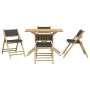 Folding bistro set with cushions 5 pieces dark gray bamboo by vidaXL, Garden sets - Ref: Foro24-3208936, Price: 330,81 €, Dis...