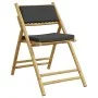 Folding bistro set with cushions 5 pieces dark gray bamboo by vidaXL, Garden sets - Ref: Foro24-3208936, Price: 330,81 €, Dis...