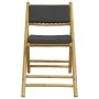 Folding bistro set with cushions 5 pieces dark gray bamboo by vidaXL, Garden sets - Ref: Foro24-3208936, Price: 330,81 €, Dis...