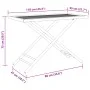 Folding bistro set with cushions 5 pieces dark gray bamboo by vidaXL, Garden sets - Ref: Foro24-3208936, Price: 330,81 €, Dis...