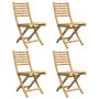 Folding garden chairs 4 units bamboo 43x54x88 cm by vidaXL, Garden chairs - Ref: Foro24-3278517, Price: 272,19 €, Discount: %