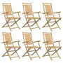 Folding garden chairs 6 units bamboo 53x66x99 cm by vidaXL, Garden chairs - Ref: Foro24-3278515, Price: 493,52 €, Discount: %