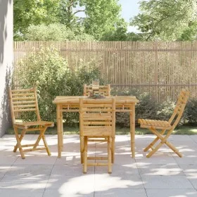 5-teiliges Garten-Ess-Set aus Bambus von vidaXL, Gartensets - Ref: Foro24-3278520, Preis: 365,01 €, Rabatt: %