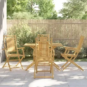 5-piece bamboo garden dining set by vidaXL, Garden sets - Ref: Foro24-3278529, Price: 402,26 €, Discount: %