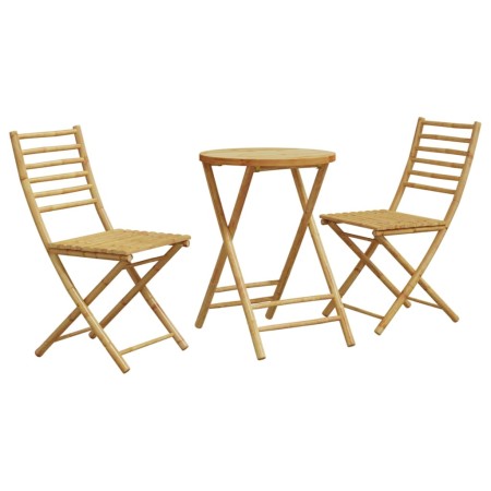 3-piece bamboo garden table and chairs set by vidaXL, Garden sets - Ref: Foro24-3278536, Price: 193,54 €, Discount: %