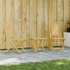 3-teiliges Gartentisch- und Stühle-Set aus Bambus von vidaXL, Gartensets - Ref: Foro24-3278522, Preis: 184,88 €, Rabatt: %