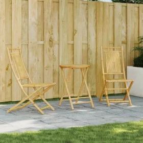 3-piece bamboo garden table and chairs set by vidaXL, Garden sets - Ref: Foro24-3278534, Price: 205,30 €, Discount: %