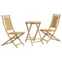 3-teiliges Gartentisch- und Stühle-Set aus Bambus von vidaXL, Gartensets - Ref: Foro24-3278534, Preis: 194,99 €, Rabatt: %
