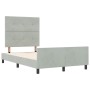 Estructura de cama Gris claro 120 x 200 cm Terciopelo