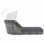 Anthrazitgraue Sonnenliege aus synthetischem Rattan mit Verdeck von vidaXL, Liegen - Ref: Foro24-49496, Preis: 576,18 €, Raba...
