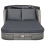 Anthracite gray synthetic rattan sun lounger with hood by vidaXL, Loungers - Ref: Foro24-49496, Price: 560,06 €, Discount: %