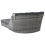 Anthrazitgraue Sonnenliege aus synthetischem Rattan mit Verdeck von vidaXL, Liegen - Ref: Foro24-49496, Preis: 576,18 €, Raba...