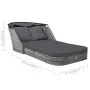 Anthracite gray synthetic rattan sun lounger with hood by vidaXL, Loungers - Ref: Foro24-49496, Price: 560,06 €, Discount: %