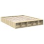 Sonoma oak engineered wood bed frame 200x200 cm by vidaXL, Beds and slatted bases - Ref: Foro24-3280540, Price: 156,53 €, Dis...