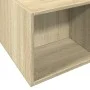 Sonoma oak engineered wood bed frame 200x200 cm by vidaXL, Beds and slatted bases - Ref: Foro24-3280540, Price: 154,67 €, Dis...